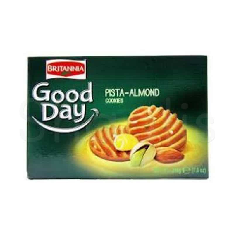 Britannia Good Day Pista Almond cookies 216g^ - Shaalis.com