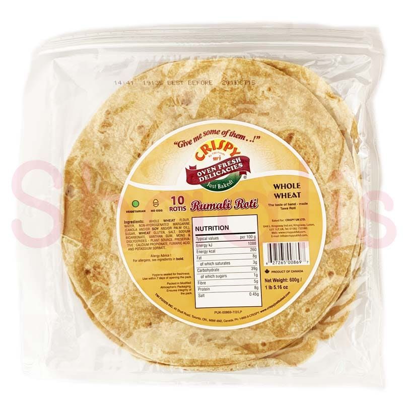 Crispy Whole Wheat Rumali Roti 600g^ - Shaalis.com