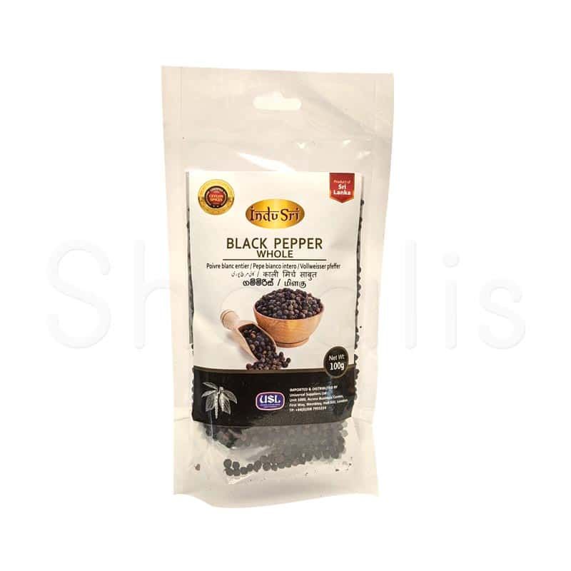 Indu Sri Black Pepper Whole 100g - Shaalis.com