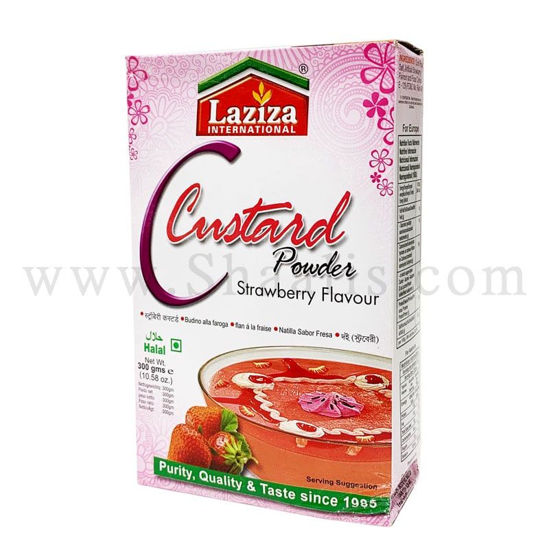 Laziza Custard Powder Strawberry Flavour 300g - Shaalis.com