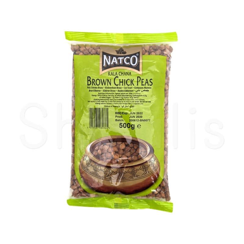 Natco Kala Chana Brown Chick Peas 500g^ - Shaalis.com