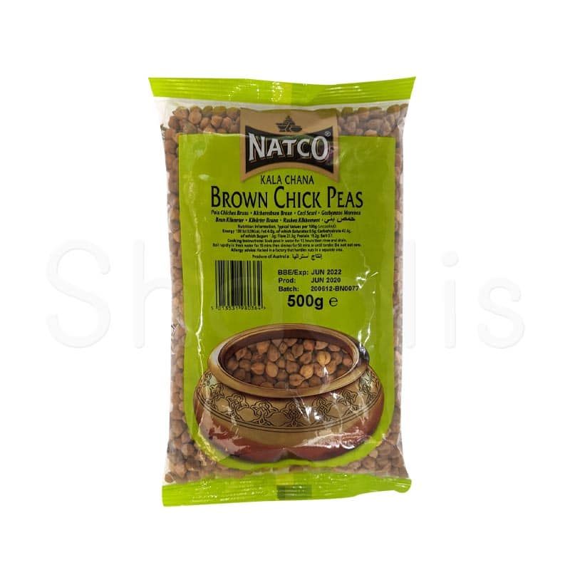 Natco Kala Chana Brown Chick Peas 500g^ - Shaalis.com