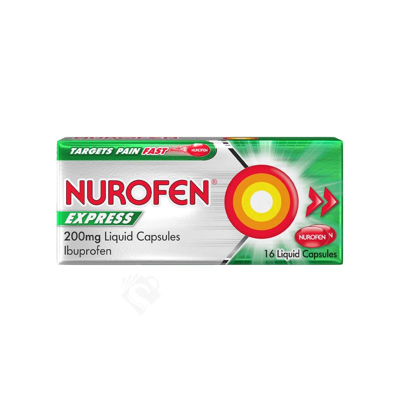 Nurofen express 200mg 16 liquid capsules - Shaalis.com