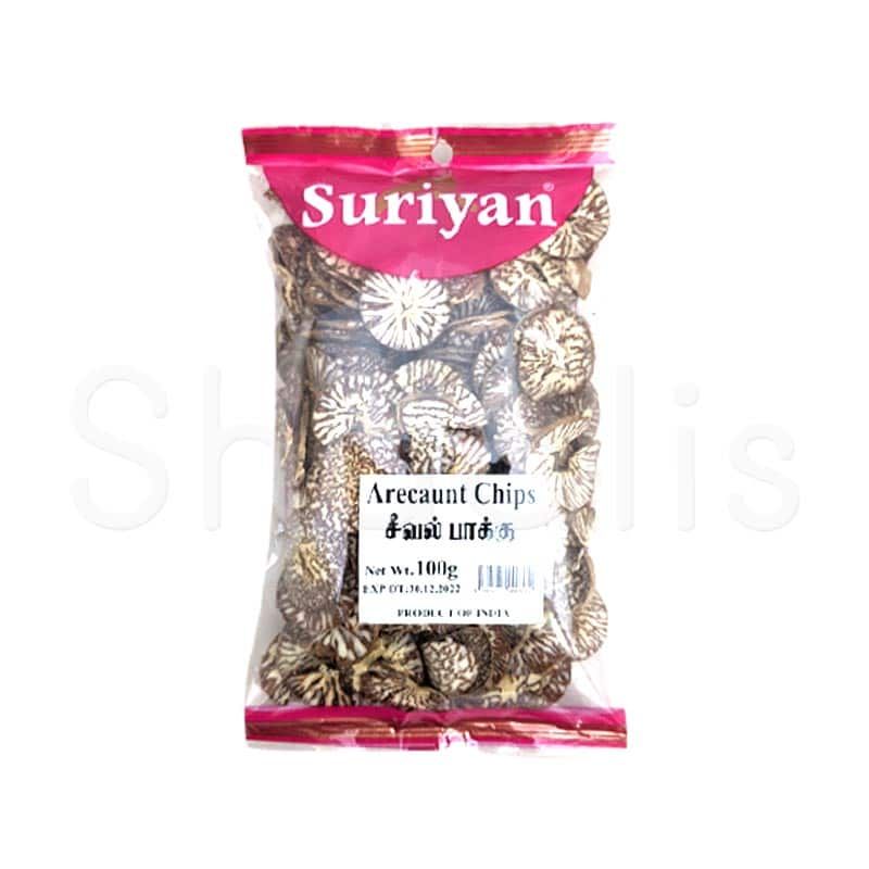 Suriyan Arecanut Chips (Seeval Paakku) 100g - Shaalis.com