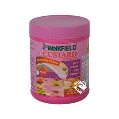 Weikfield Strawberry custard powder 300g^ - Shaalis.com